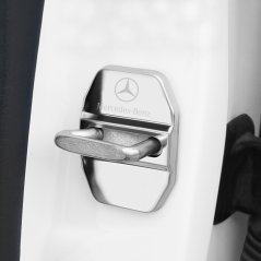4 szt MERCEDES Osłona zamka drzwi- srebro