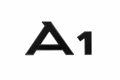 Audi A1 rear door lettering - glossy black
