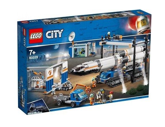 LEGO City 60229 Kosminės raketos surinkimas ir gabenimas