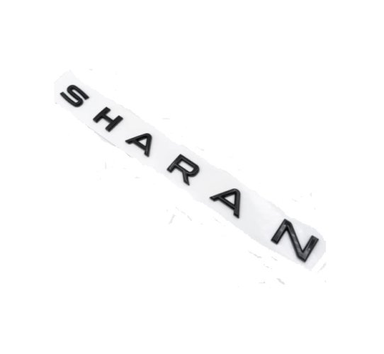 SHARAN uzraksts - melns spīdīgs 230mm