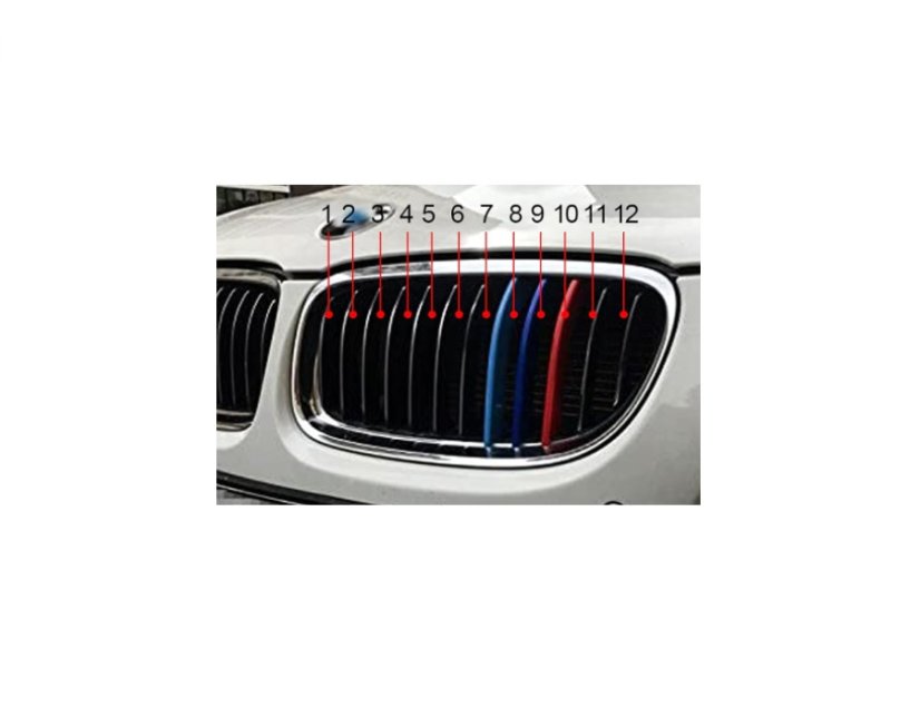 BMW 3 E90 E91 2009-2012 M-Performance strips for the front mask