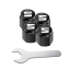 4 pcs SEAT valve caps, black valve covers