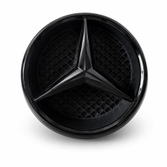 Gloss black front grille emblem for Mercedes-Benz E-Class and GLK-Class (2013–2019)