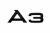 Audi A3 rear door lettering - glossy black