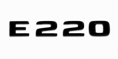 Mercedes lettering E320 - glossy black 140 mm