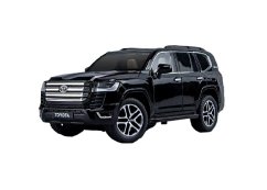 Toyota Land Cruiser LC300 metalen model speelgoedbatterijverlichting klinkt 1:24 Zwart