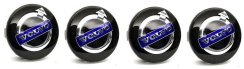 4pcs Wheel center caps VOLVO 64mm black glossy 3546923