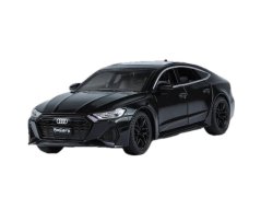 Audi RS7 speelgoed metalen model verlichting op batterijen geluid 1:32 zwart