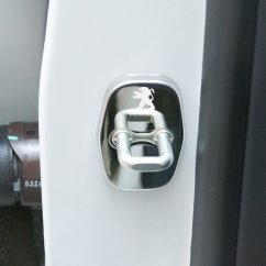 4 pcs PEUGEOT Protective cover for the door latch- silver