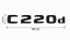 Mercedes lettering C220d- glossy black 165 mm