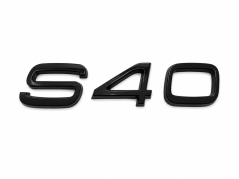 Volvo S40 rear trunk lid lettering - glossy black (12.3cm)