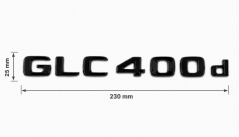 Mercedes nápis  GLC400d - černý lesklý 230mm