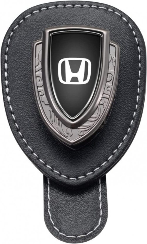 HONDA leather holder for glasses for the screen, holder for glasses - black leather