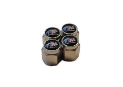 4 pcs BMW M-PACKET valve caps, valve covers silver/chrome