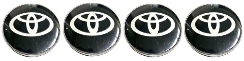 4pcs Wheel center caps TOYOTA 60mm black chrome