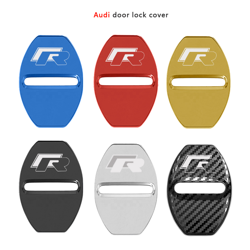 4 pcs VOLKSWAGEN R LINE Protective cover for the door latch- silver