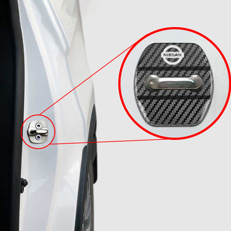 4 pcs NISSAN Protective cover for the door latch- silver