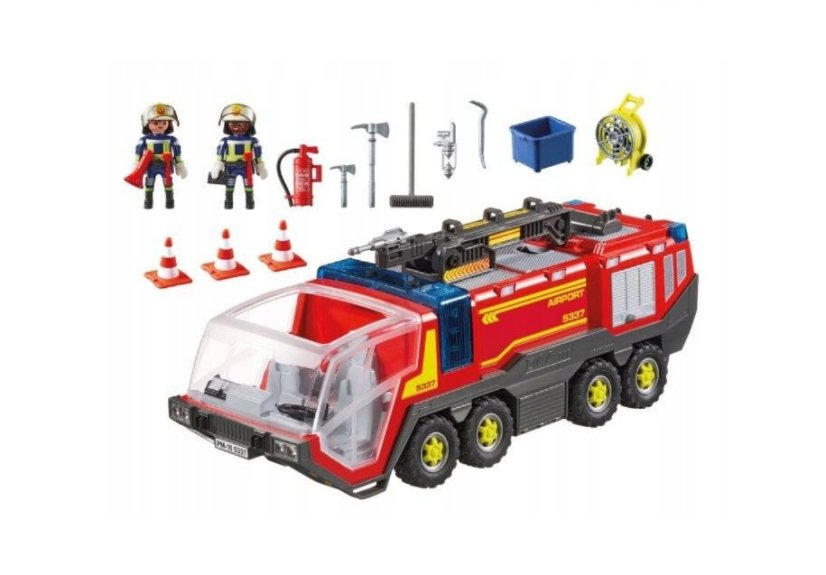 PLAYMOBIL 71371 Luchthavenbrandweerwagen met licht en geluid
