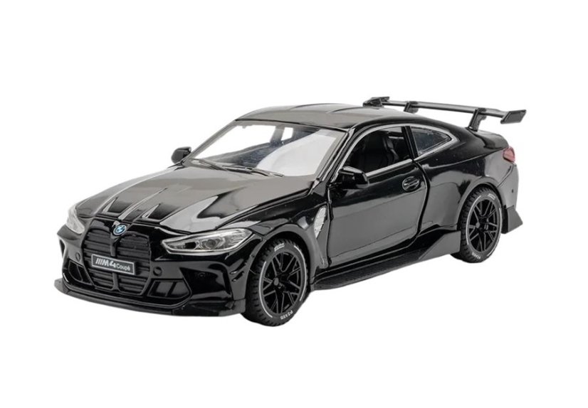 BMW M4 metal model toy battery lights sound 1:32 black