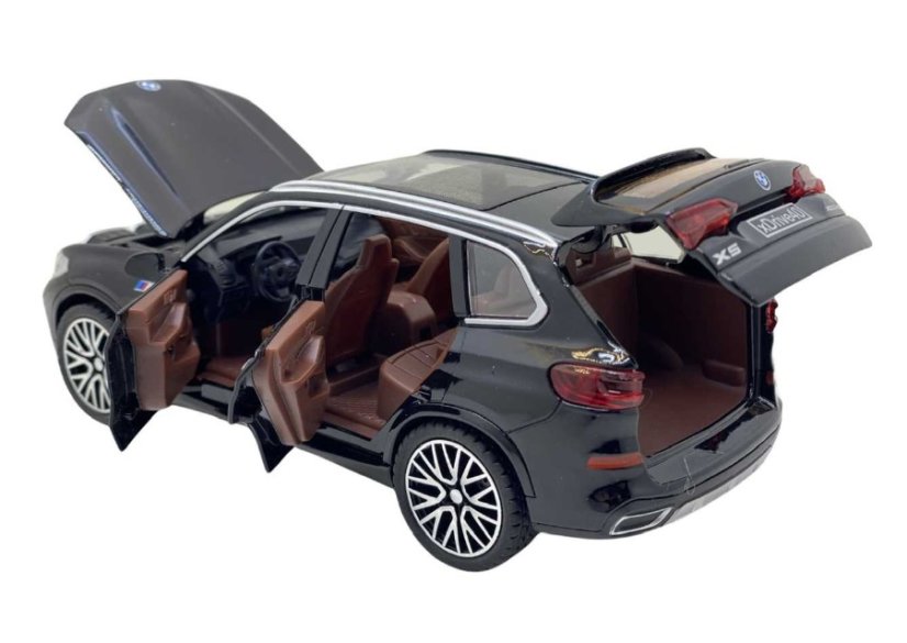 BMW X5 metalen model speelgoedbatterijverlichting klinkt 1:32 zwart