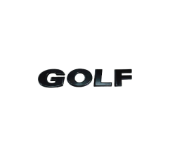 GOLF inscription - black glossy 122mm