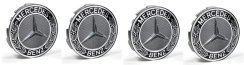 4pcs Wheel center caps MERCEDES BENZ 75mm black chrome A1704000025