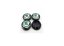 4pcs Wheel center caps ŠKODA 56mm black green 5E0601151FOD 5JA601151