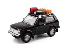 Lada Niva Off-road metalen model speelgoedbatterijverlichting klinkt 1:32 Zwart