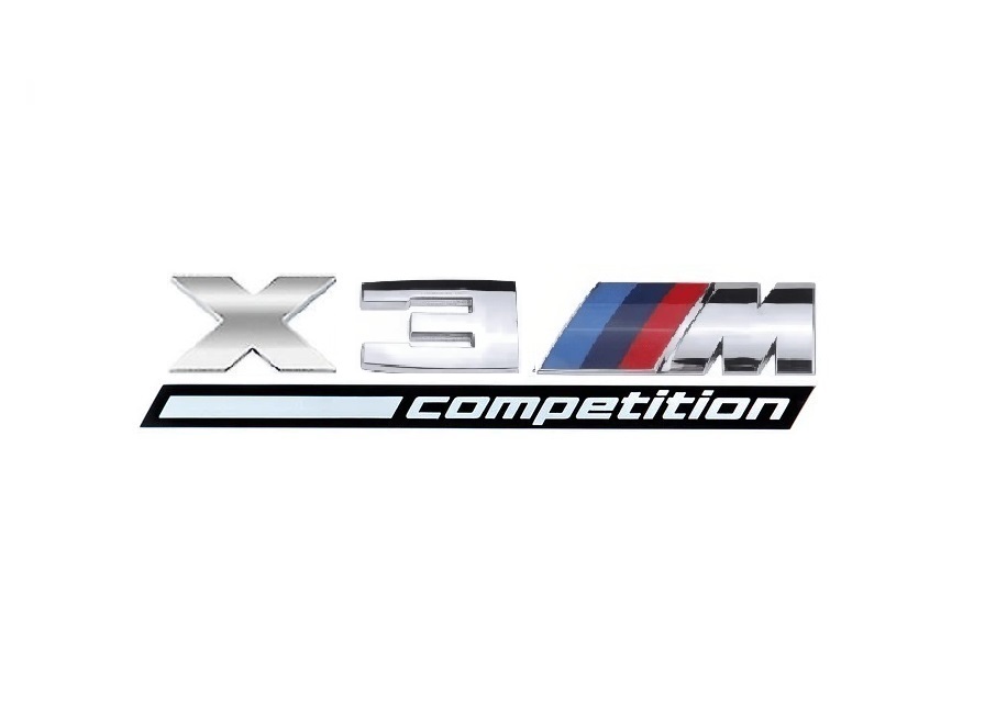 BMW X 3 competition lettering 170mm silver :: capforwheel