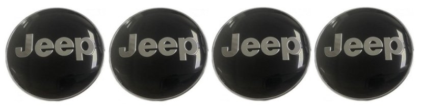 4pcs Wheel center caps JEEP 60mm black silver