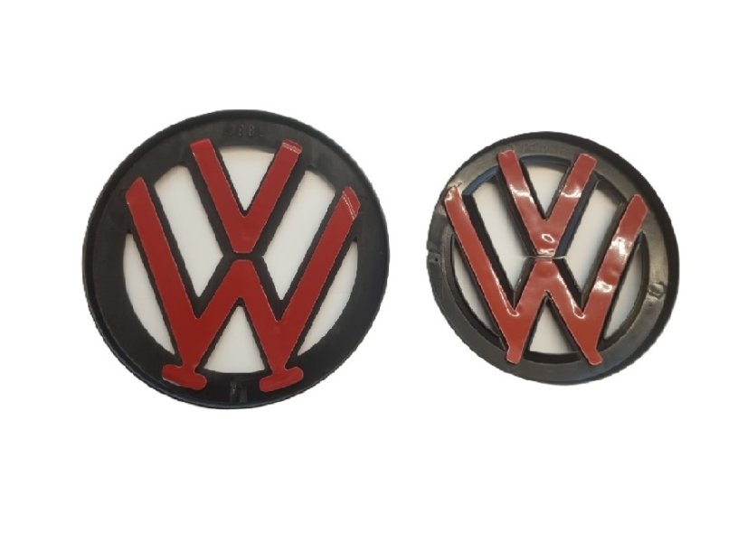 VW ARTEON (2017-2020) front and rear emblem, logo (14cm and 11,2cm) - glossy black