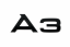 Audi A3 rear door lettering - glossy black