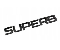 SUPERB inscription - black glossy 170mm