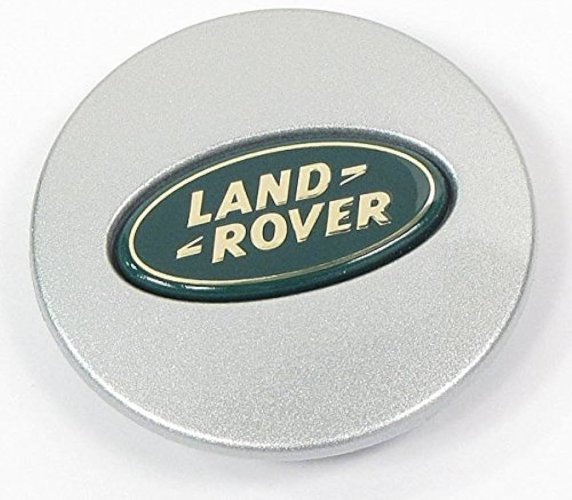 Calota central da roda LAND ROVER 63mm prata verde RRJ500030XXX LR089424