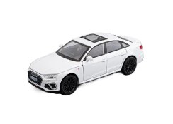 Audi A4 Metallmodell Spielzeug Batterie Lichter Sound 1:32 Weiß