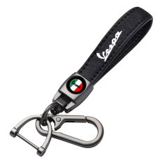 Vespa přívěsek na klíče, klíčenka, černá kůže