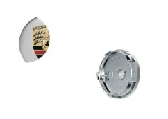 Wheel center cap PORSCHE 60mm silver