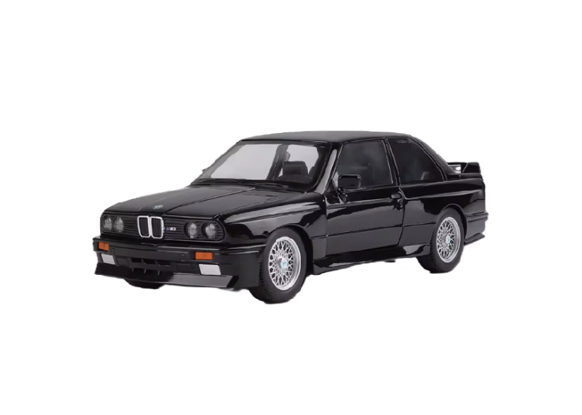 BMW M3 E30 metal model toy battery lights sound 1:24 Black