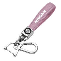 NISSAN key fob, keychain, pink leather
