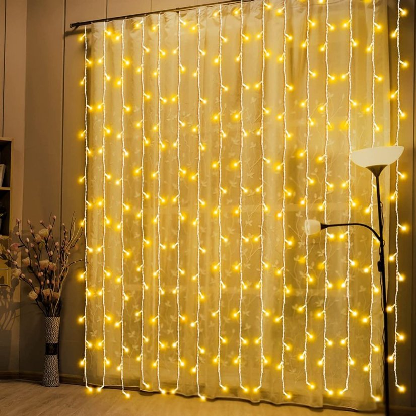 LUMA LED Romantic light curtain - 3x2.5 m warm white 255 LEDs - Linkable