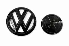 VW PASSAT B7 Variant (2012-2016) front and rear emblem, logo (13,8cm and 11,3cm) - glossy black-KOPIE-KOPIE