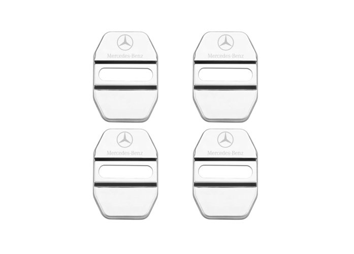 4 pcs MERCEDES Protective cover for the door latch- silver