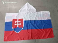 Original hooded body flag (150x90cm, 3x5ft) - Slovakia