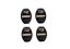 4 pcs VOLKSWAGEN R LINE New logo Protective cover for the door latch- black glossy