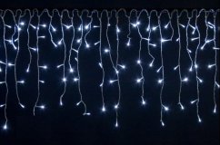 LUMA LED 210 LED Christmas light rain, 210 LEDs 5m power cable 5m IP44 cold white with a timer