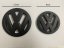 VW SCIROCCO (2009-2014) Emblema delantero y trasero, logo (11cm y 9cm) - negro mate