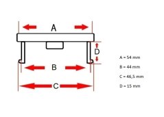 Wheel center cap Mini Cooper Clubman 54mm black glossy 3131171069