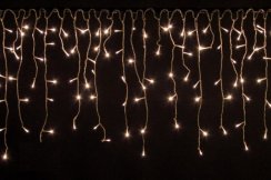 LUMA LED Pioggia luminosa natalizia con un lampo, 310 LED 10m cavo di alimentazione 5m IP44 bianco caldo con un timer