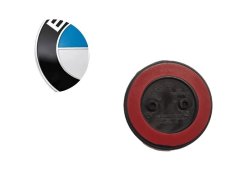 Logo, emblem, emblem front hood, rear fifth door BMW 82mm, blue 51147057794