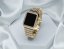 APPLE WATCH Band for Women Screen Protector Diamond Crystal Protective Case with Metal Band for iWatch Series 7/8 Gold 41mm